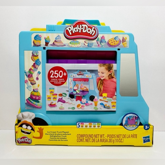 🆕 Play-Doh Ice Cream Truck Playset With 20 Tools & 5 Modeling Compound Colors - Picture 5 of 7
